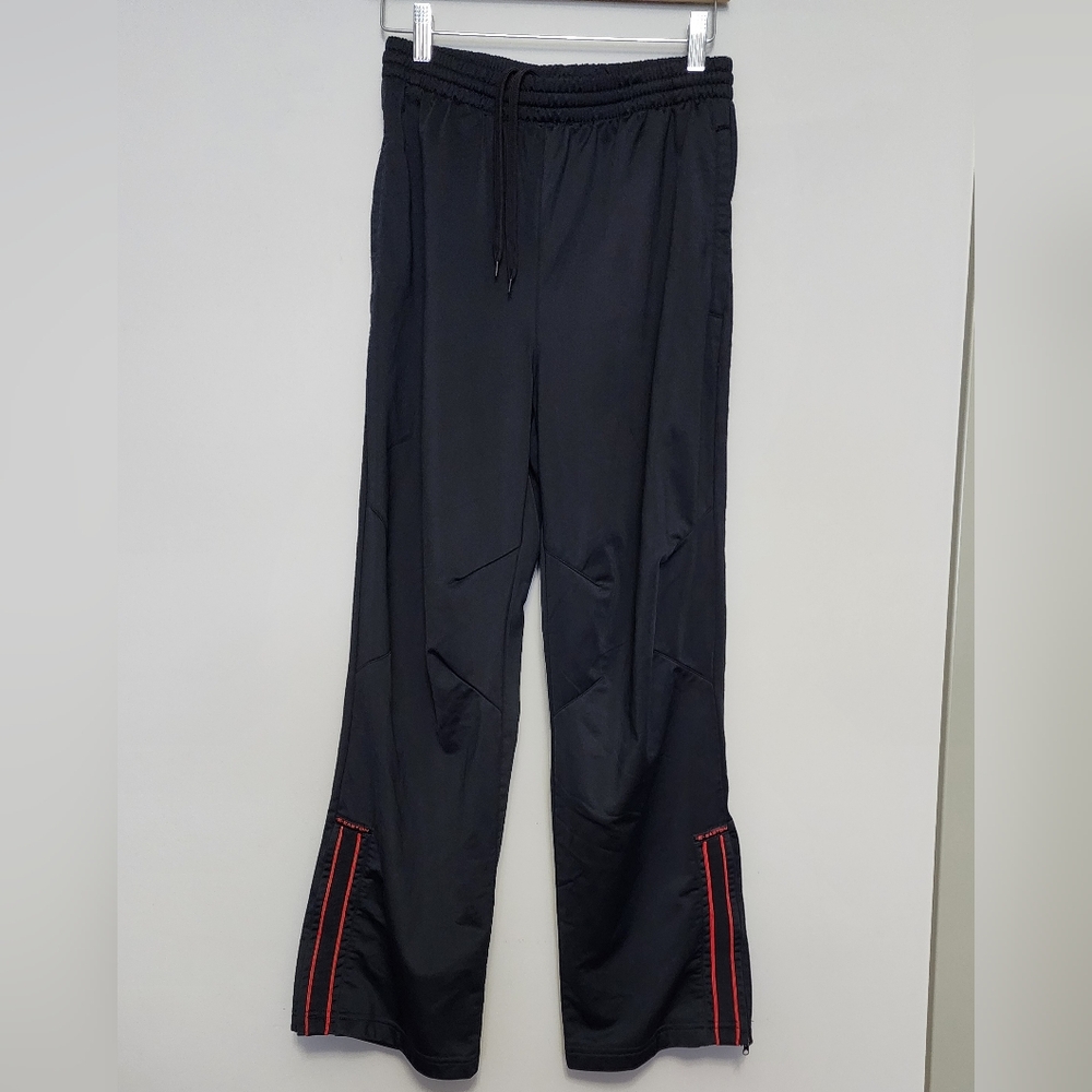 Easton Black Track Pants with Red Accents